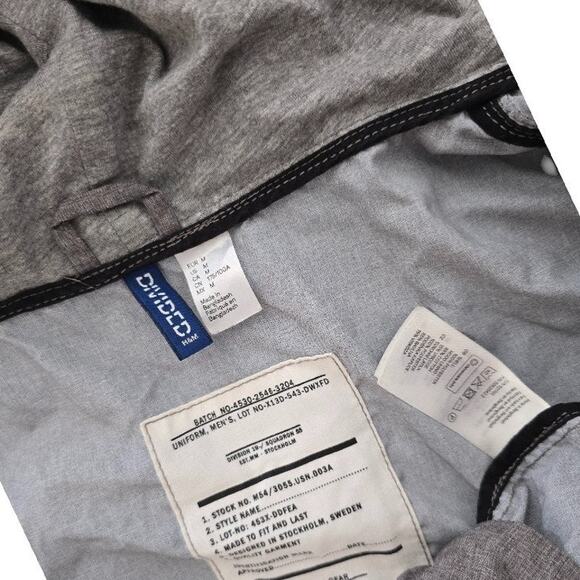 H&M Divided Mens Gray Full-Zip Long Sleeve Hooded Parka Jacket Medium - Picture 2 of 4